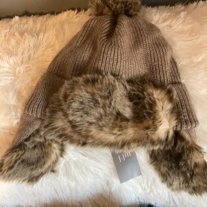 J. Jill NWT Faux fur hat